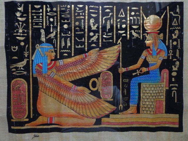 エジプトのお土産～「絵とヒエログリフで構成されたパピルス」